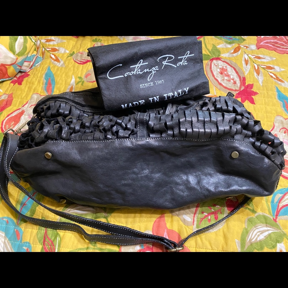 Costanza Rota Made In Italy Leather Satchel New - Picture 4 of 7